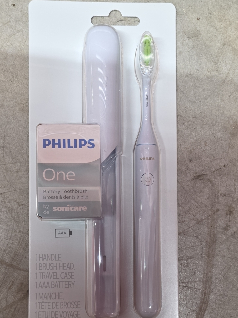 Philips White Electric Toothbrush Handle with Silver Accents